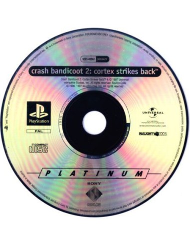 Crash Bandicoot 2 - Platinum Disco Suelto - PS1