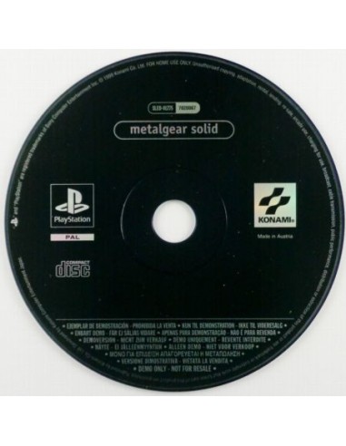 Metal Gear Solid - Disco DEMO - PS1