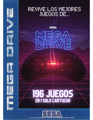 Cartucho 196 Juegos - SEGA Mega Drive