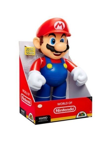 Figura Super Mario Grande 50 cm - World of Nintendo - Muñeco articulado 7 ejes