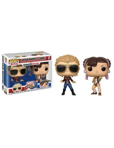 Funko Pop Captain Mavel VS Chun-li 2 pack