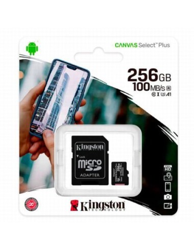 Tarjeta MicroSD Kingston 256Gb Clase 10 +Adaptador