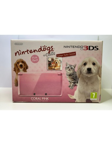 Consola 3DS Rosa + Nintendogs Golden Retriever