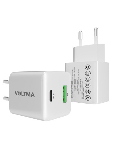 Cargador 30W/18W USB-A y USB-C Voltma