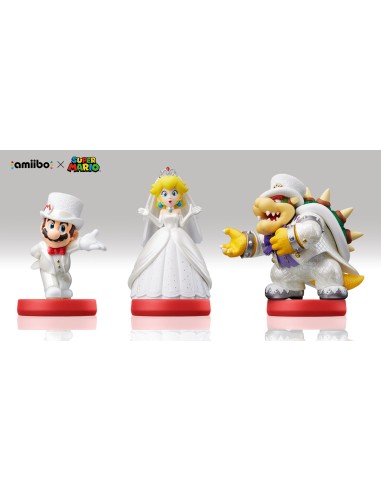 Amiibo 3 Figuras Super Mario Odyssey - Bowser Mari