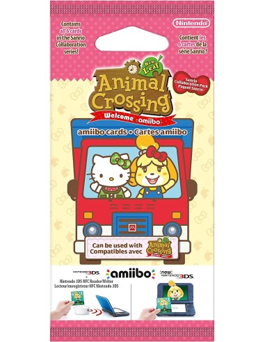 Pack 6 Tarjetas Amiibo Animal Crossing Hello Kitty