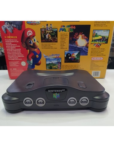 Consola Nintendo 64 + Mando Original + Caja Original con corcho - PAL Italia